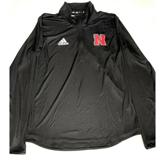 Adidas Mens University of Nebraska Cornhuskers 1/4 Zip Knit Pullover GE2454 Sz S - Picture 11 of 14